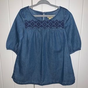 Toddler Girls Denim Dress 2T